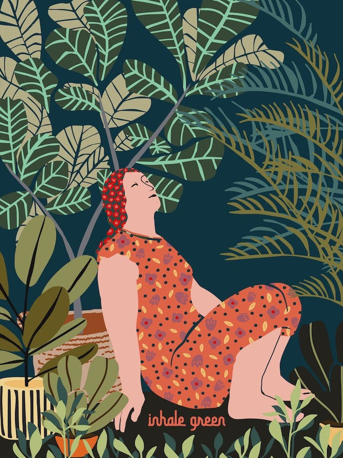 Inhale Green  Jungle Night At Home