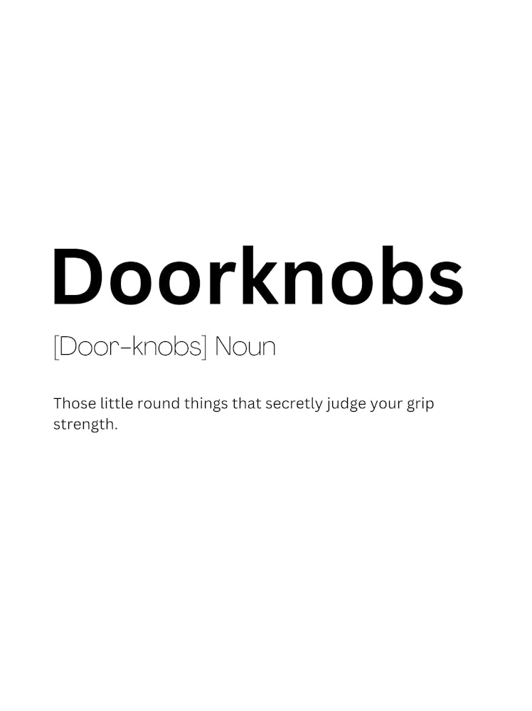 Doorknobs Definition Meaning