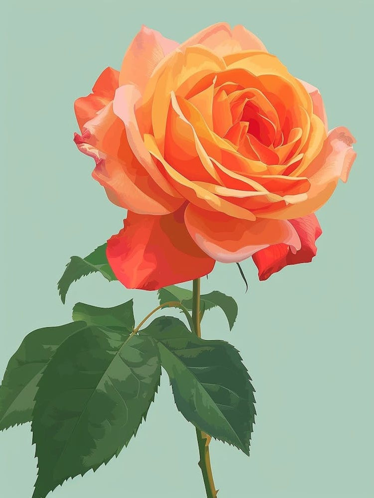 English Roses Painting Minimalist 3