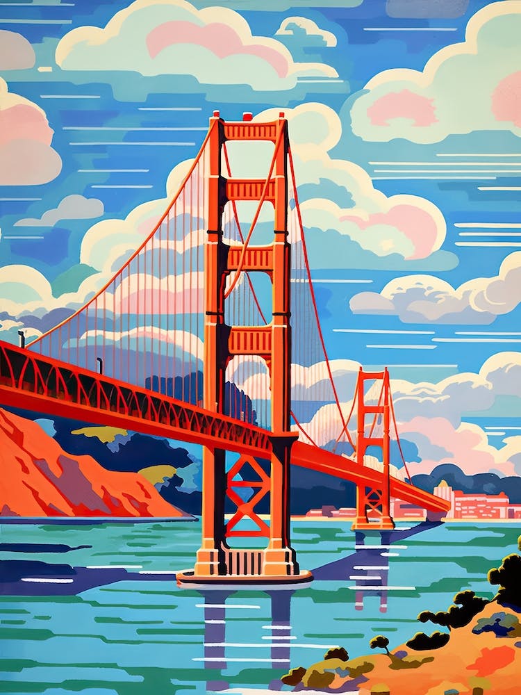 Golden Gate Bridge San Francisco Colourful 7