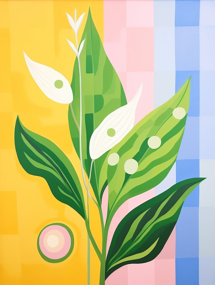 Lily Of The Valley 3 Hilma Af Klint Inspired Pastel Flower Painting