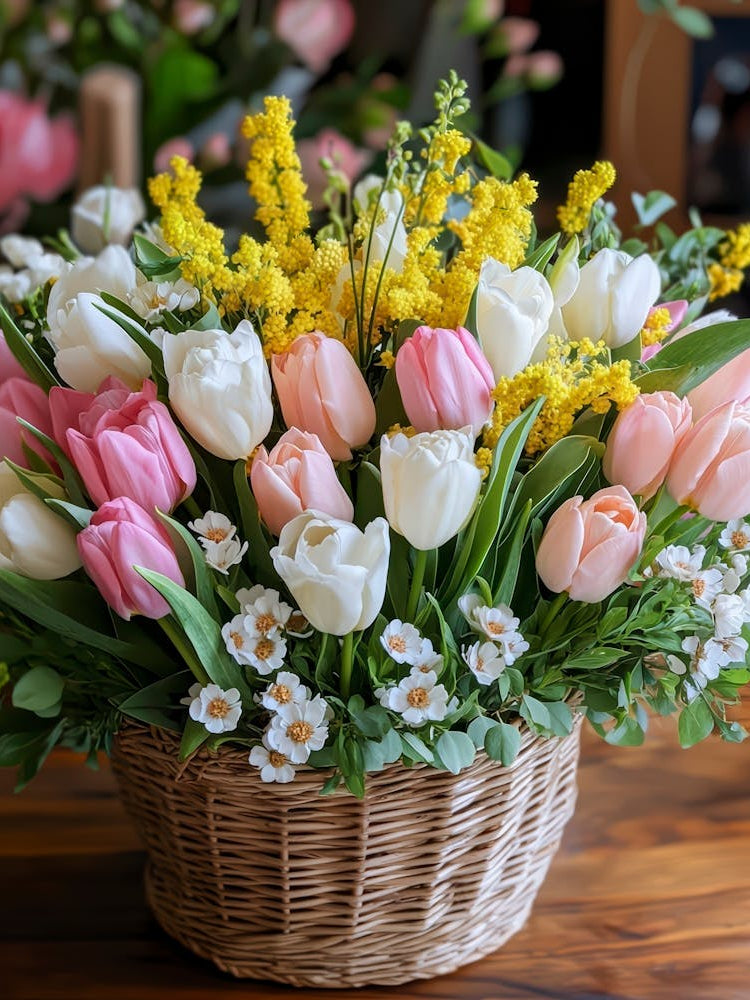 Tulips In A Basket 1