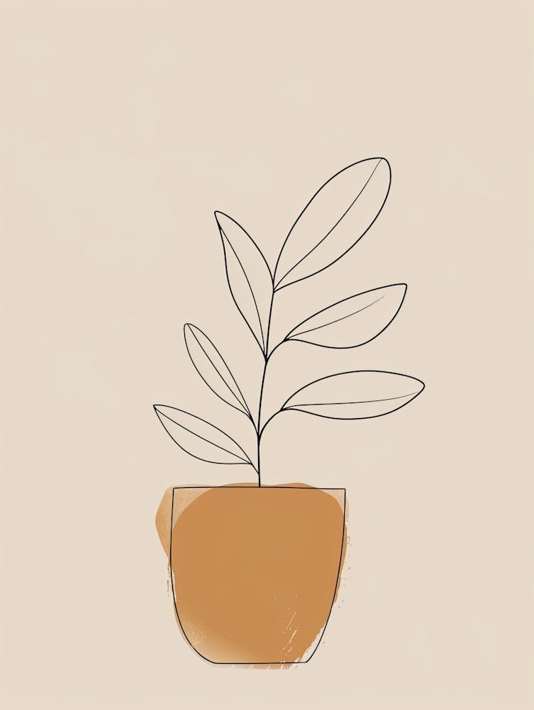 Leipzig Botanical Garden Boho Line Art