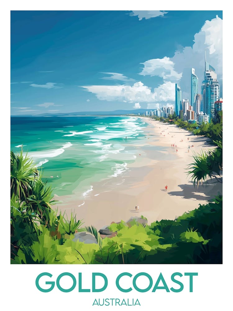 Affiche de voyage Gold Coast