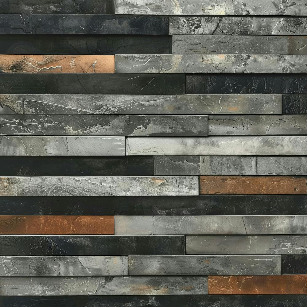 Copper And Black Metal Wall Art