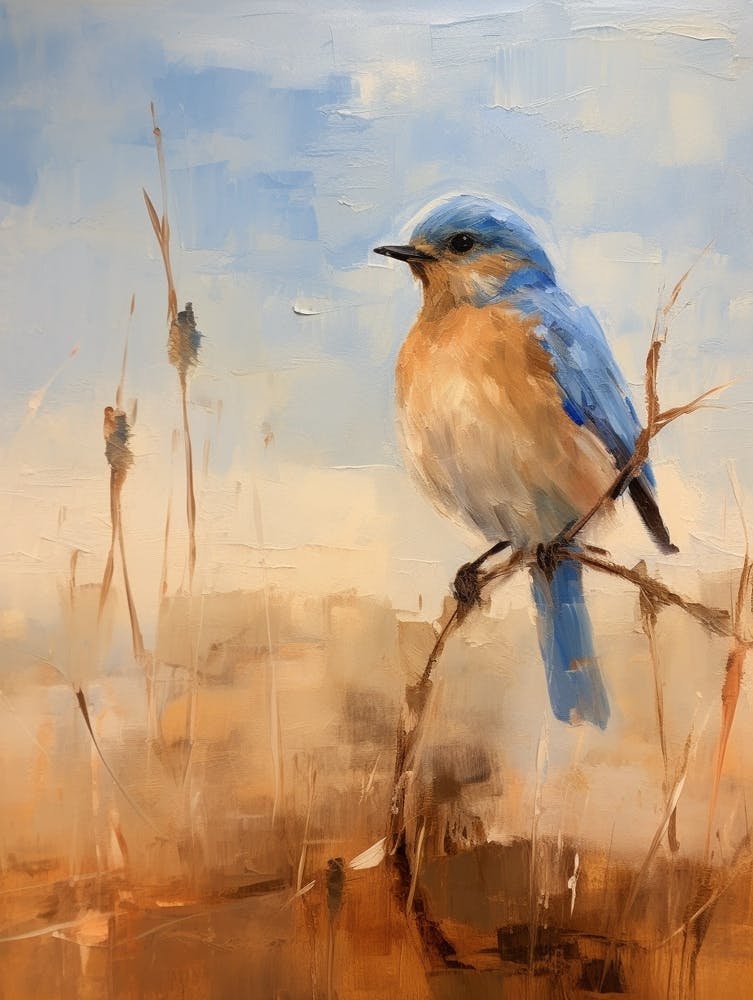 Bird Painting Eastern Bluebird 2