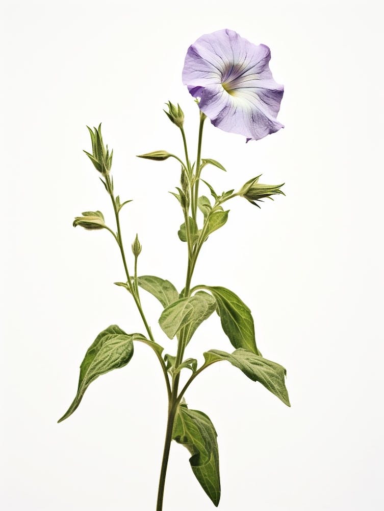 Pressed Wildflower Botanical Art Wild Petunia 1