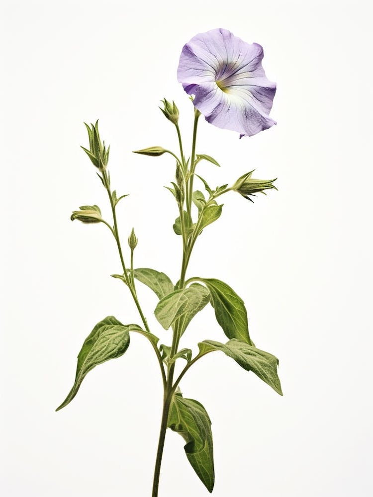 Pressed Wildflower Botanical Art Wild Petunia 1