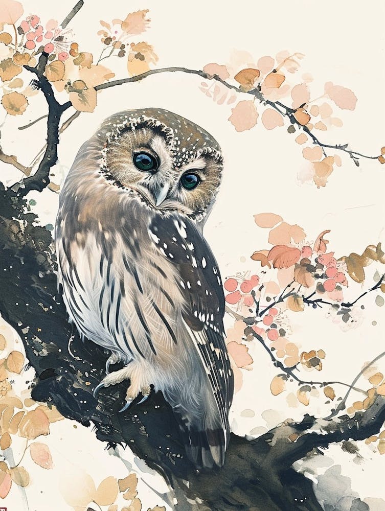 Northern Pygmy Owl Drawing 4