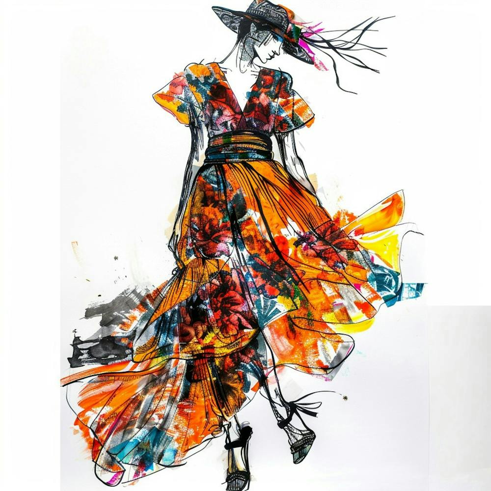 Fashion Illustration Sketch Autumn Colors