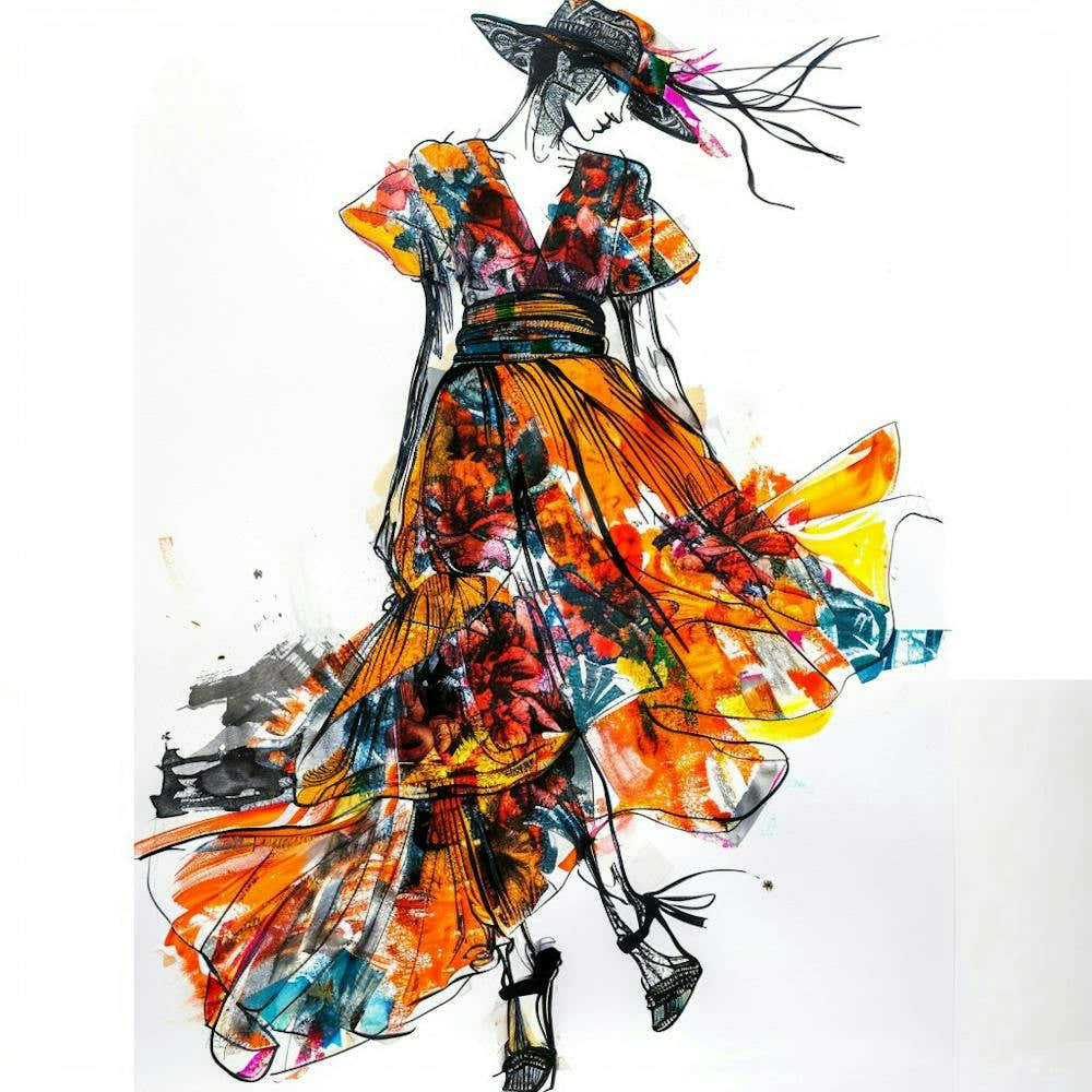 Fashion Illustration Sketch Autumn Colors