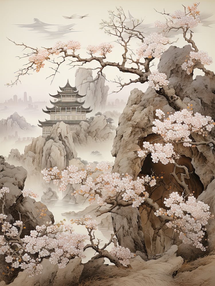 Chinesische Pflaumenblüte Viktorianischer Stil 0