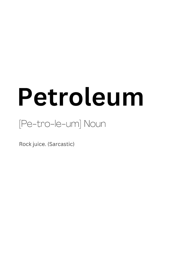 Pétrole - Définition et Sens