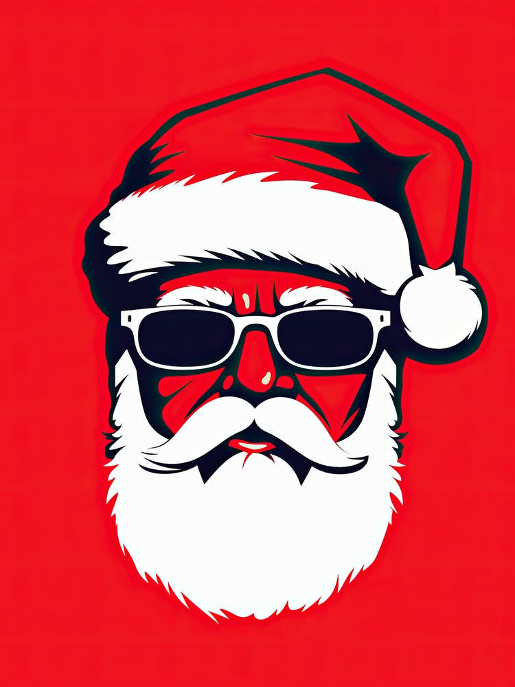 Santa Claus In Sunglasses, Pop Art 1