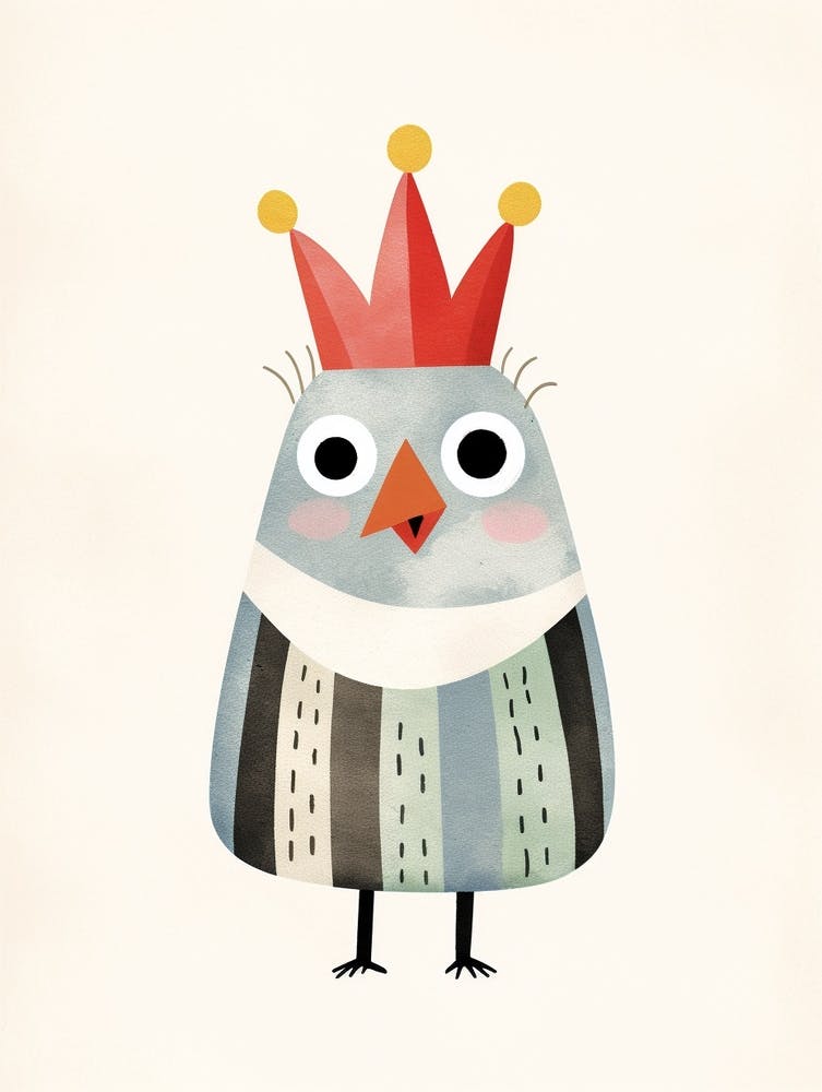 Little Parrot 3 Wearing A Crown