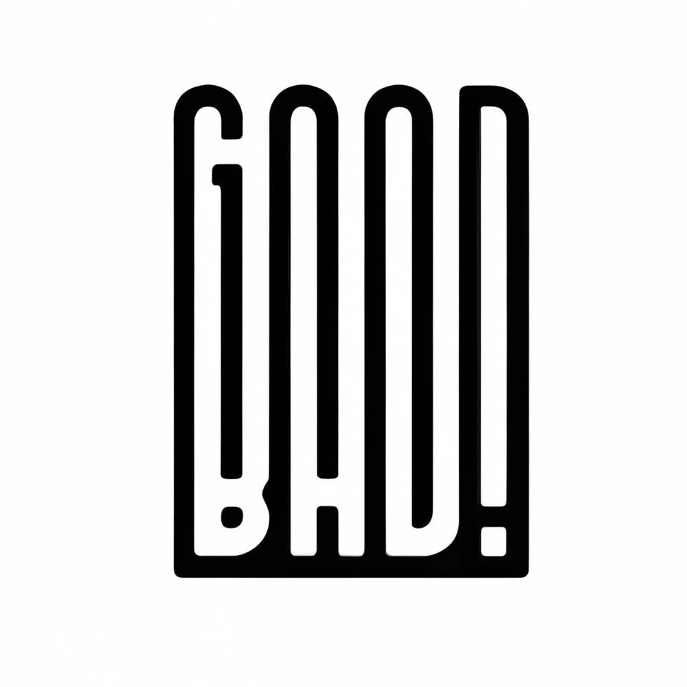 Good Bad illusion print