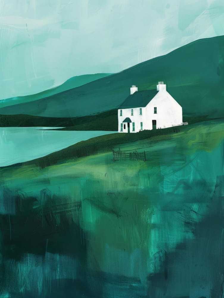 House By The Lake Canvas Print