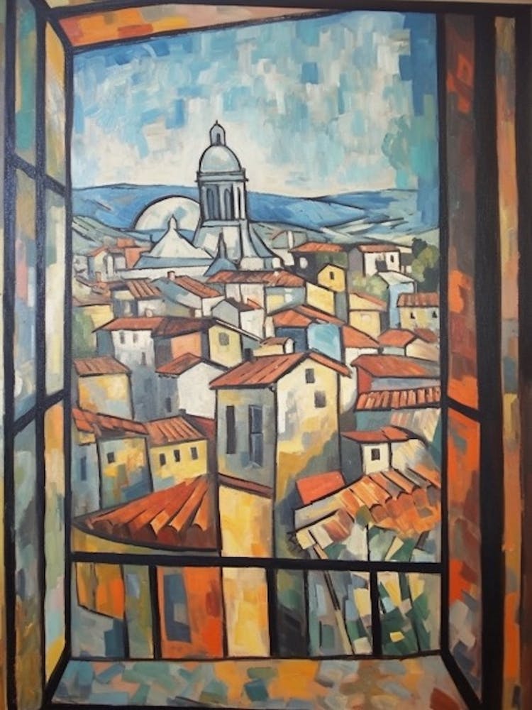 Window View Florence Of In The Style Of Cubism 3