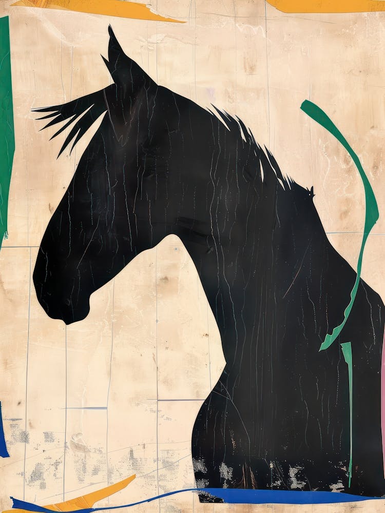 Horse 3 Cut Out Collage