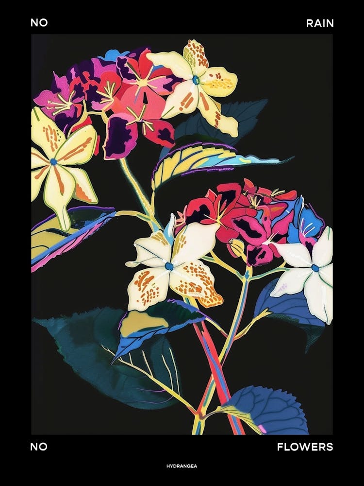 No Rain No Flowers Poster Hydrangea 4