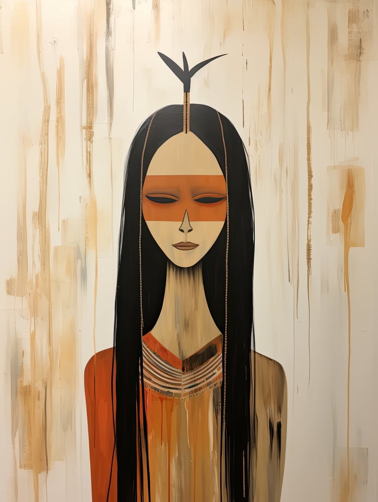 Native American Woman | Boho print