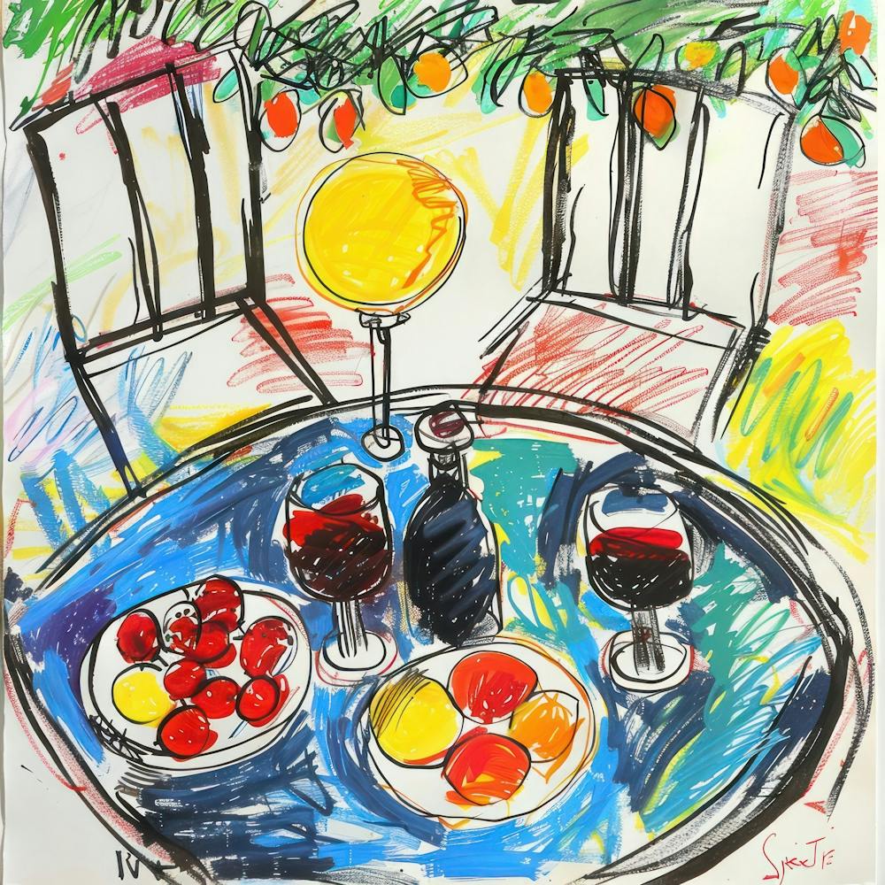 Wine Lunch Matisse Style 5