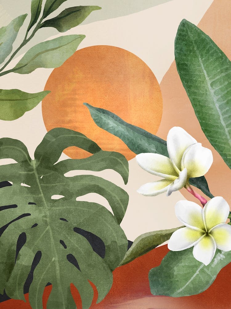 Tropical Summer Abstract Art 1