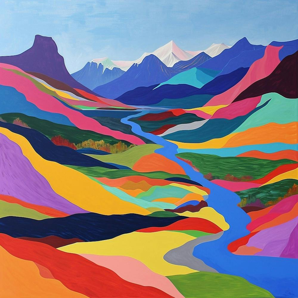 Colourful Abstract Tierra Del Fuego National Park Patagonia 3