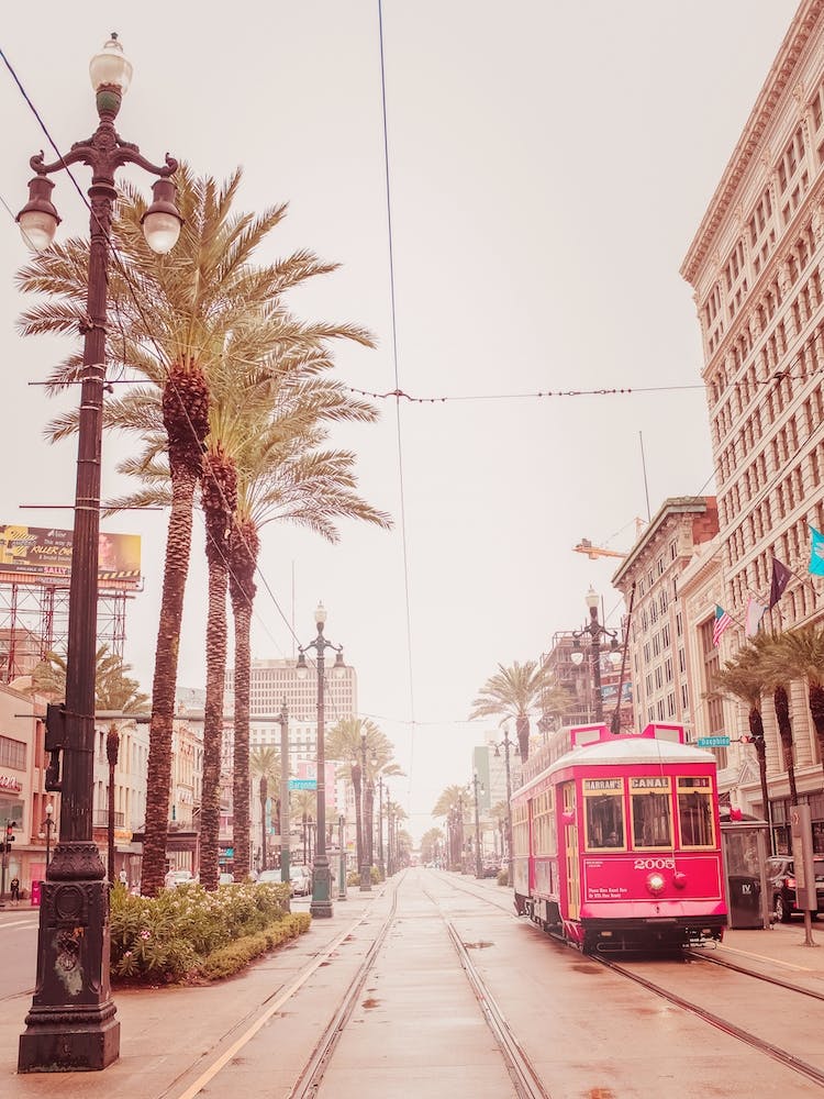Red Tram Of New Orleans