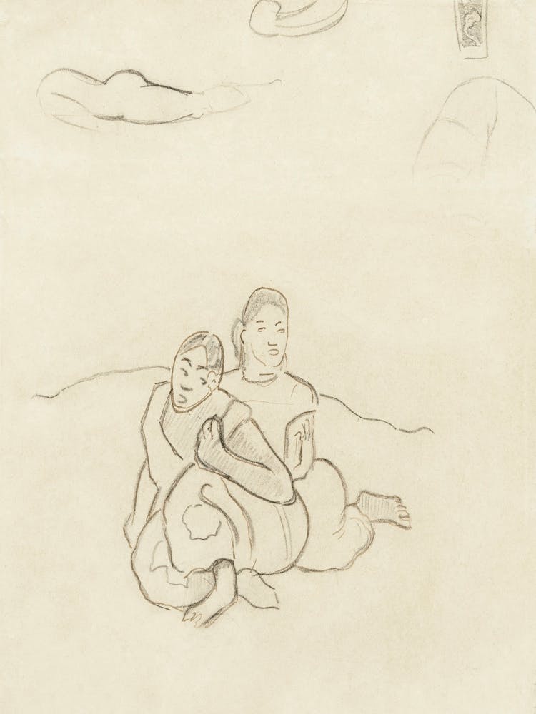 Seated Tahitian Women, Paul Gauguin