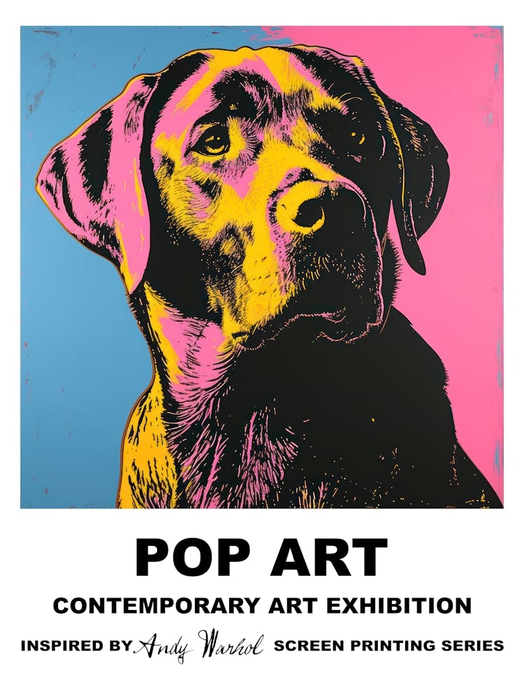 Poster Dog Pop Art 4