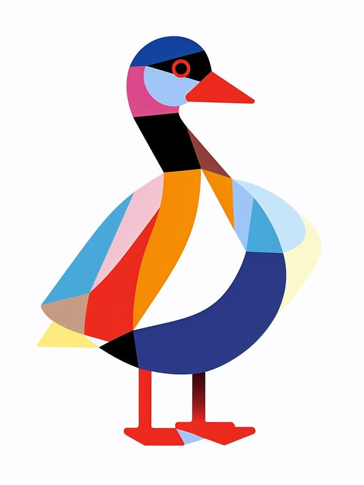 Colourful Geometric Bird Coot 1