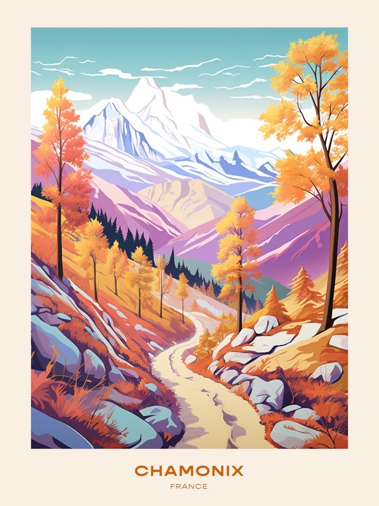 Chamonix To Zermatt France 2 Hike Poster