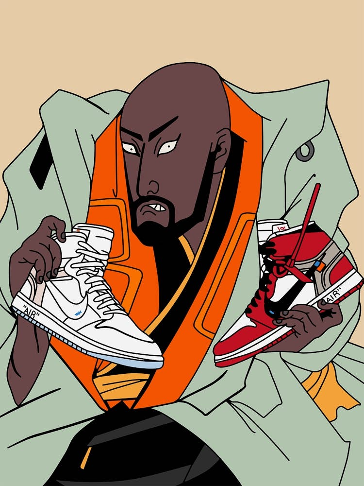 emperor sneakers abloh
