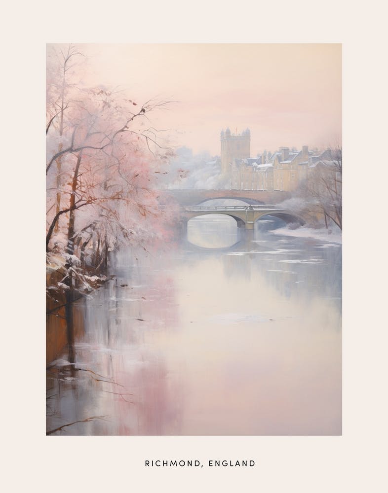 Dreamy Winter Painting Poster Richmond England 1