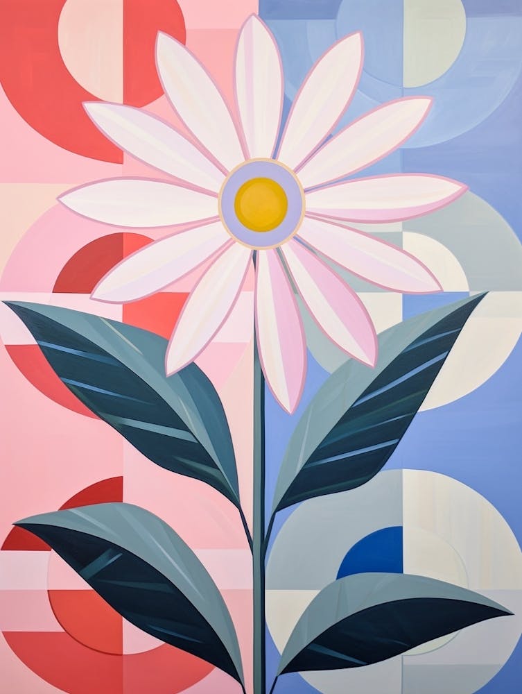 Gänseblümchen 4 Hilma Af Klint Inspiriertes Pastell-Blumen-Gemälde