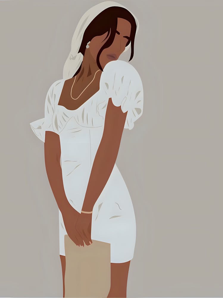 Woman In White Dress