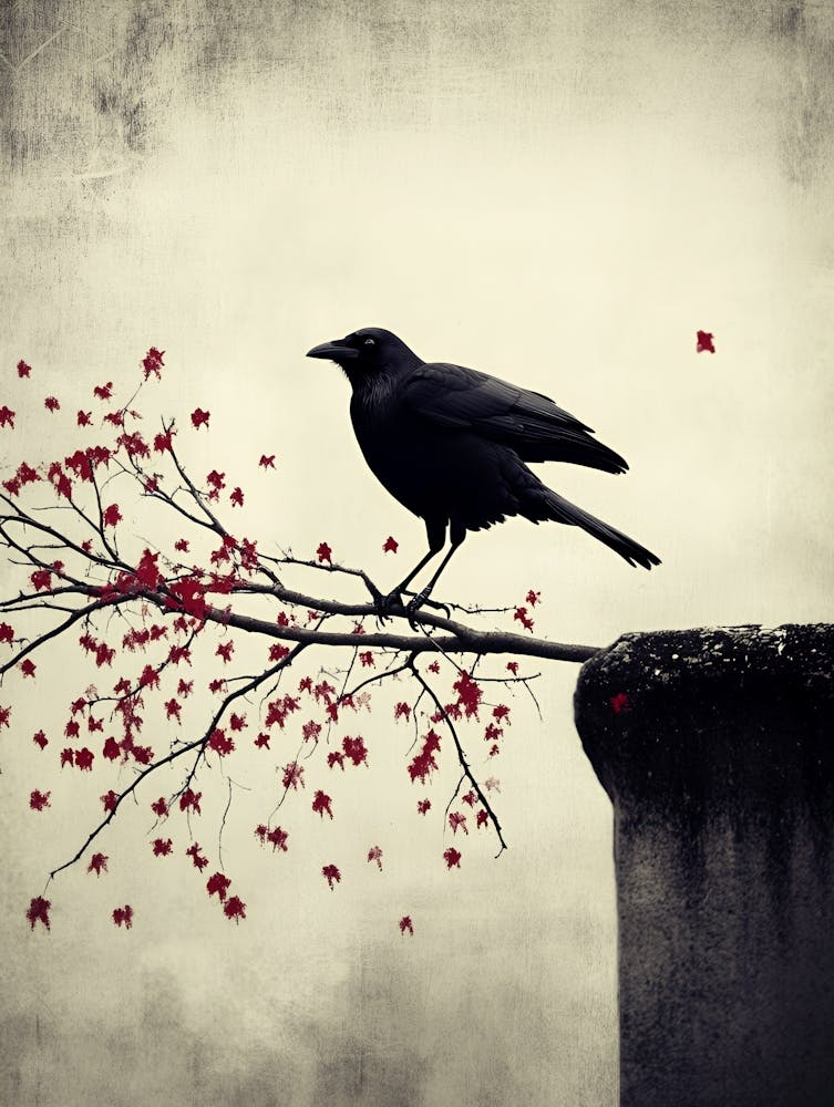 Crow in bloom 1