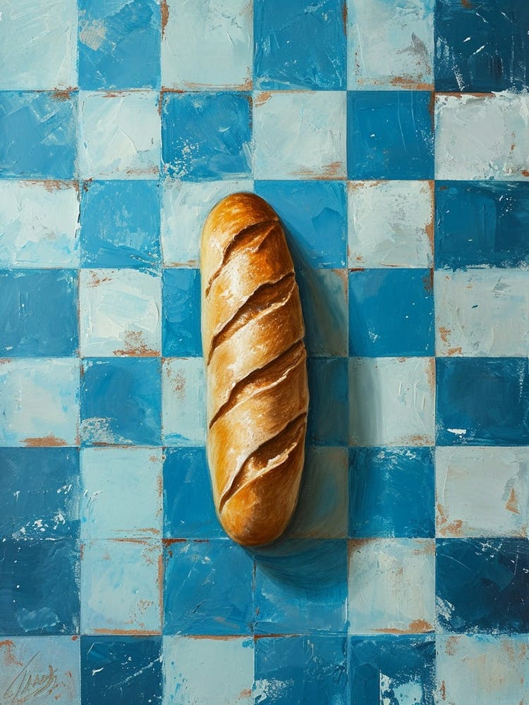 Baguette Blue Checkerboard 1
