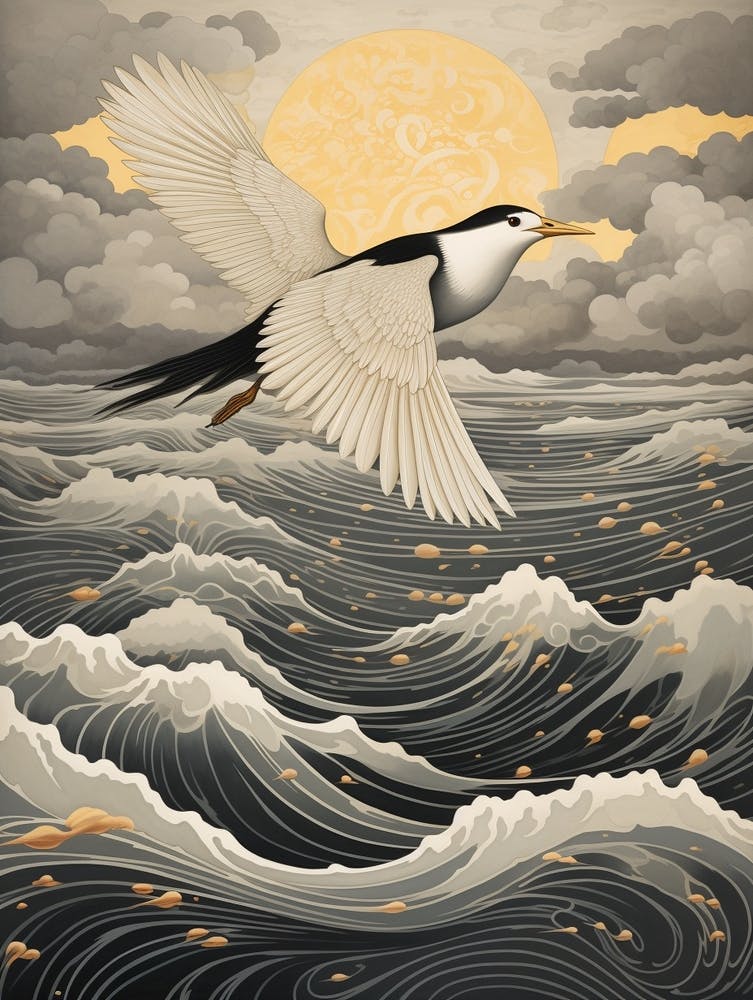 Common Tern 1 Gold Detail Painting