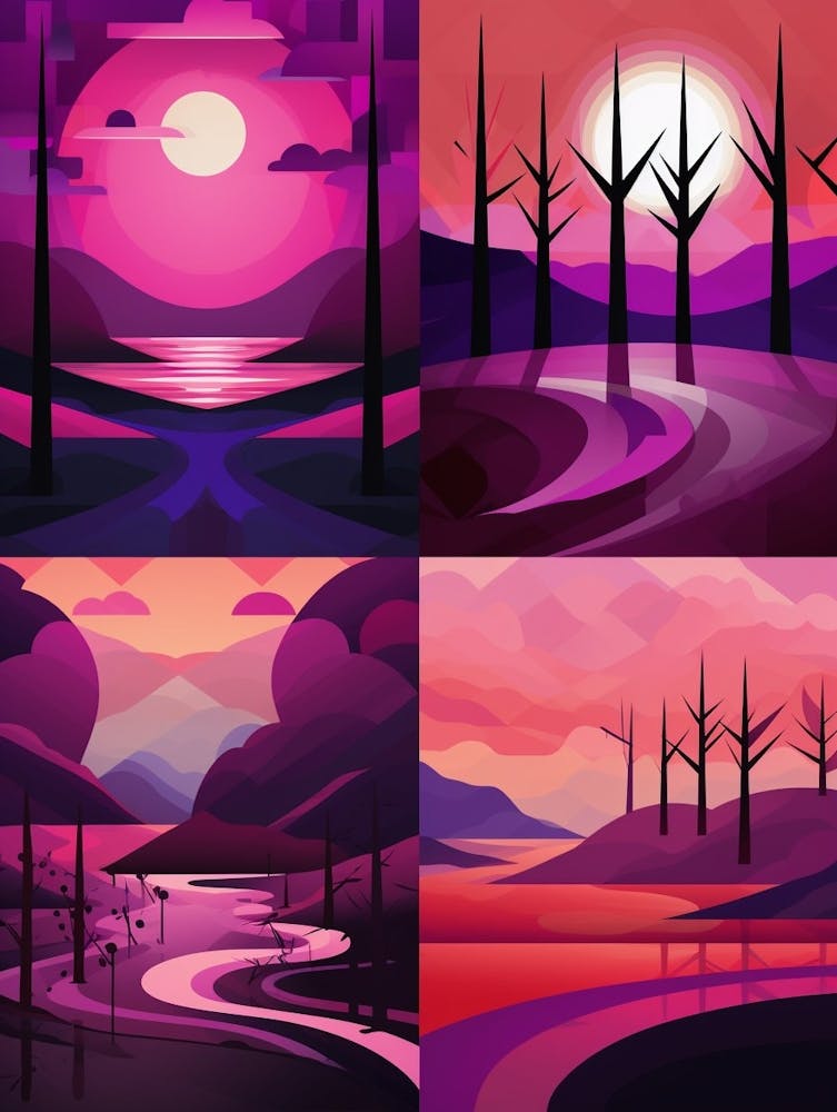 Landscape Geometric Abstract Illustration 14