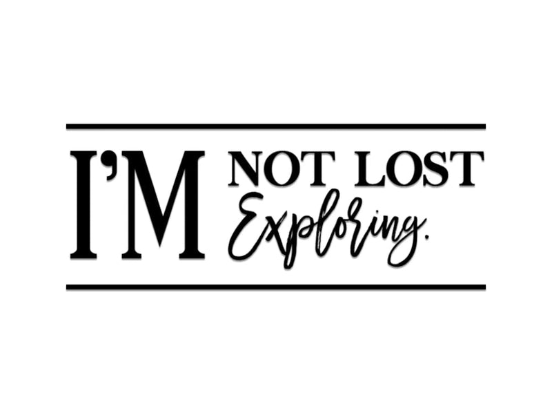 I'M Not Lost Exploring