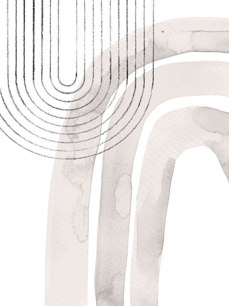 Watercolor gray rainbows 1