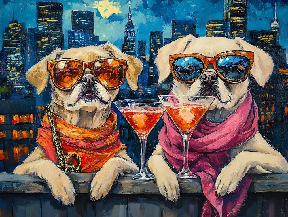 Dogs At The Rooftop Bar 1