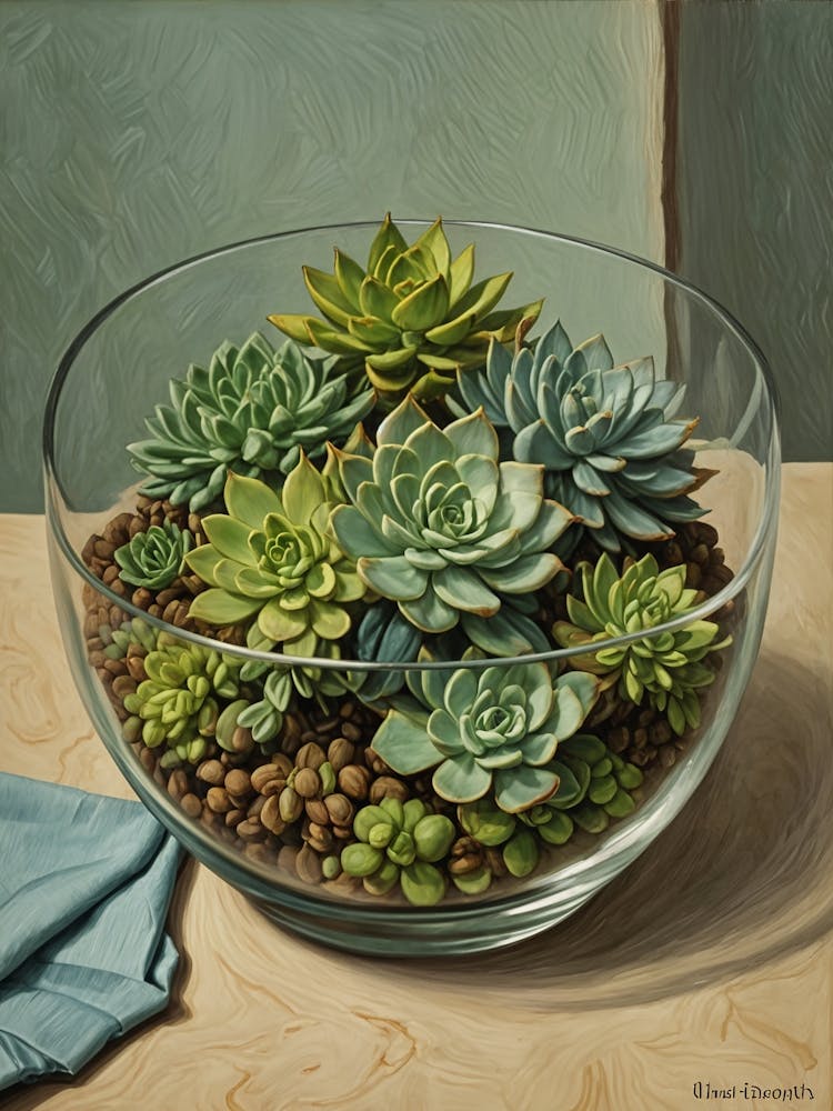 Succulents In A Bowl no1