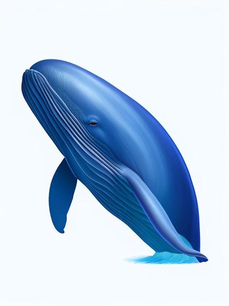 Blue Whale Digital Illustration