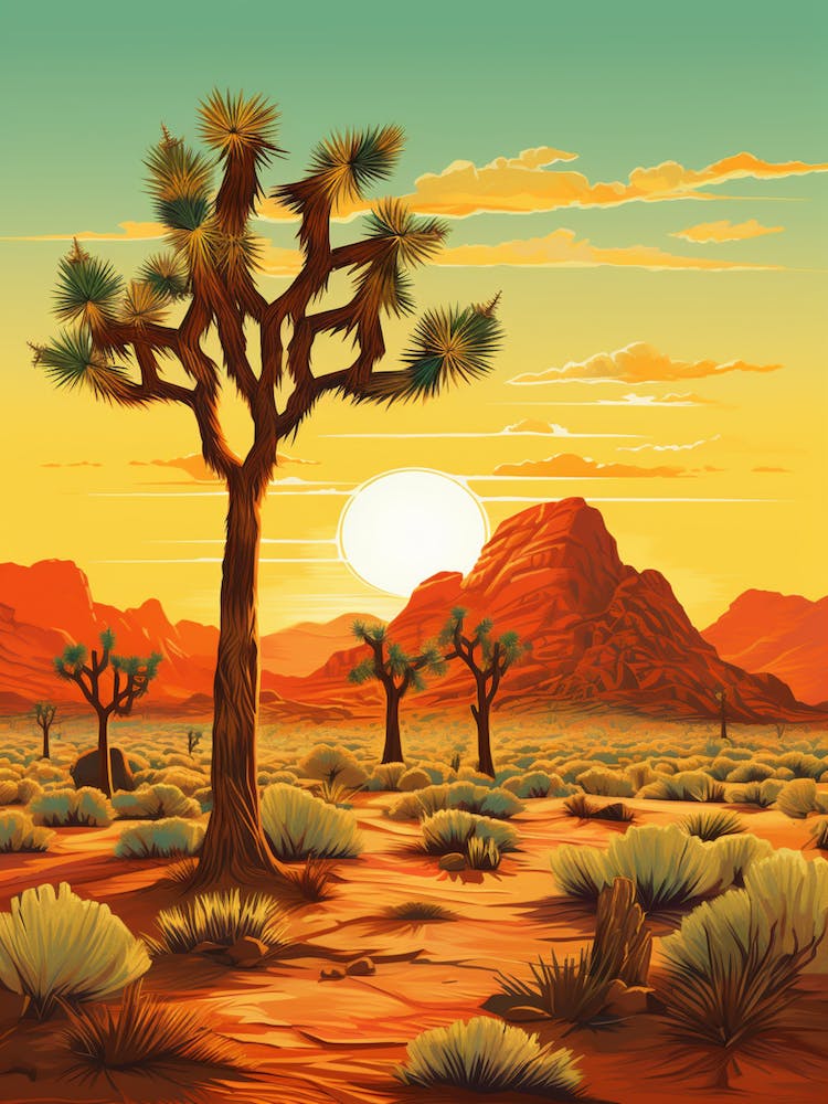 Joshua Tree At Sunrise In Nat Viga Style (3)