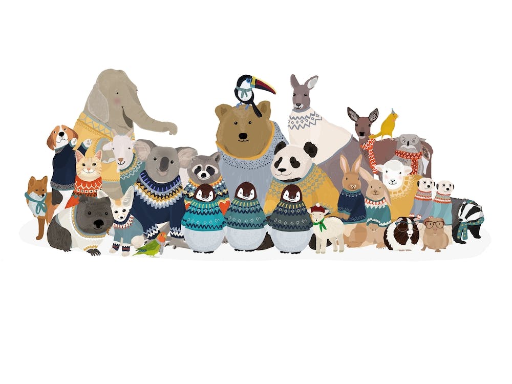 Big Group Of Friends In Jumpers