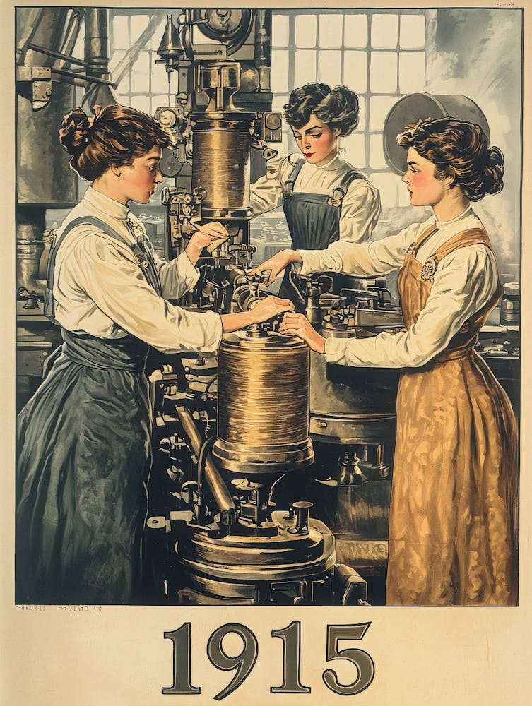 Aihrgdesign A Vintage Poster Showing Women Working In Factori 1190277c E88e 4d2a 80ce 7416de5c8e8f 3