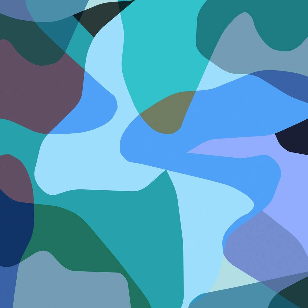Abstract Camouflage Pink Blue Square